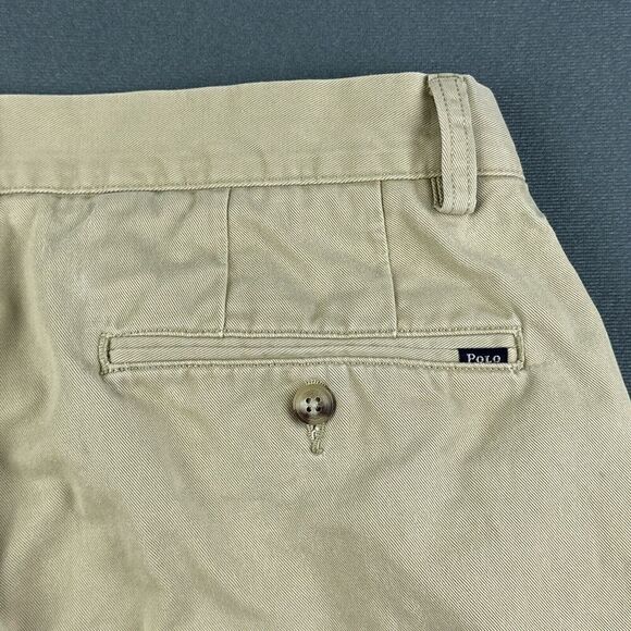 Polo Ralph Lauren Shorts Mens 32 Khaki Classic Fit Cotton Preppy Chinos Ivy - Picture 4 of 12